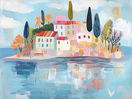 Eiland Huizen | Kleurrijk Huisje aan Water