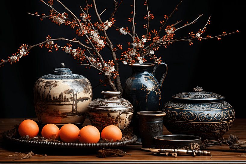 Nature morte asiatique par Ton Kuijpers