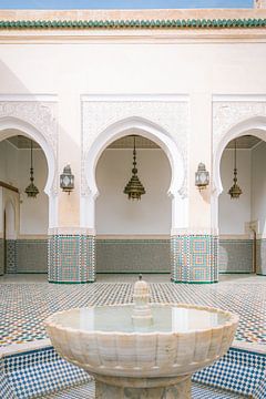 De fontein | Mausoleum van Moulay Ismail | Meknes | Marokko van Marika Huisman⎪reis- en natuurfotograaf