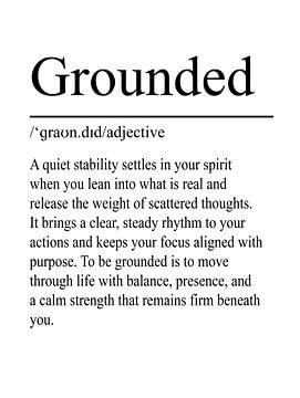 Grounded Definition – White by WordsThatInspire