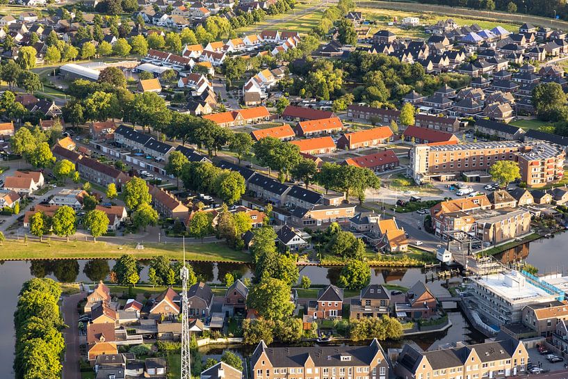 Coevorden, luchtfoto vanuit  een heteluchtballon van Gert Hilbink