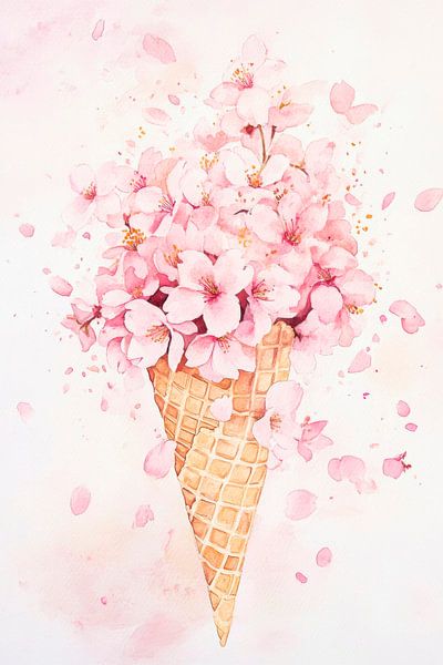 Blossom ice cream by Poster Art Shop