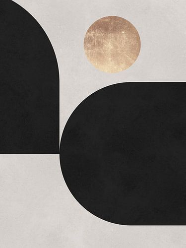 Zwart met gouden geometrie 6