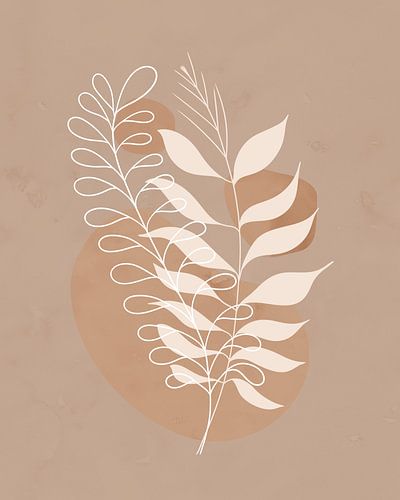 Minimalist illustration of two branches