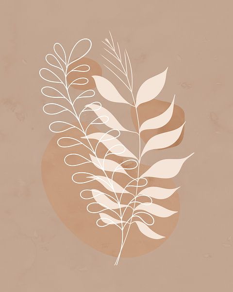 Minimalist illustration of two branches