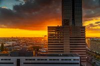Zonsondergang boven Rotterdam