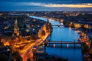 Amsterdam at night by PixelPrestige