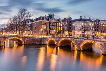 Keizersgracht / Leidsegracht in Amsterdam by Tubray