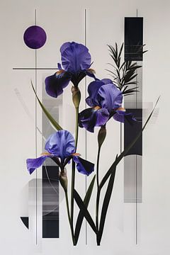 Irissen - Iris kunstwerk van Felix Brönnimann