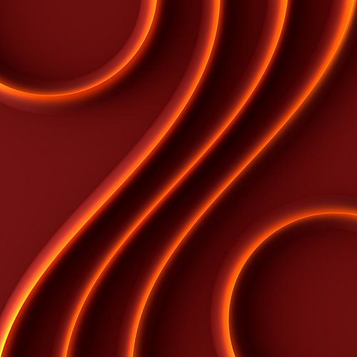 Rot-goldene Wellen und Kreise