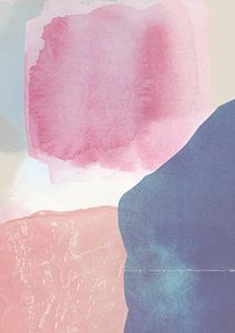 Abstract collage on a background of watercolor by Studio Allee