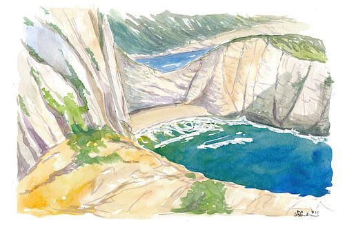 Zakynthos Greece Turquoise Blue Dreams at Navagio Shipwreck Beach