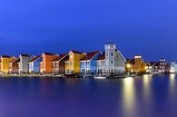Reitdiephaven during blue hour by Ruud van der Aalst thumbnail