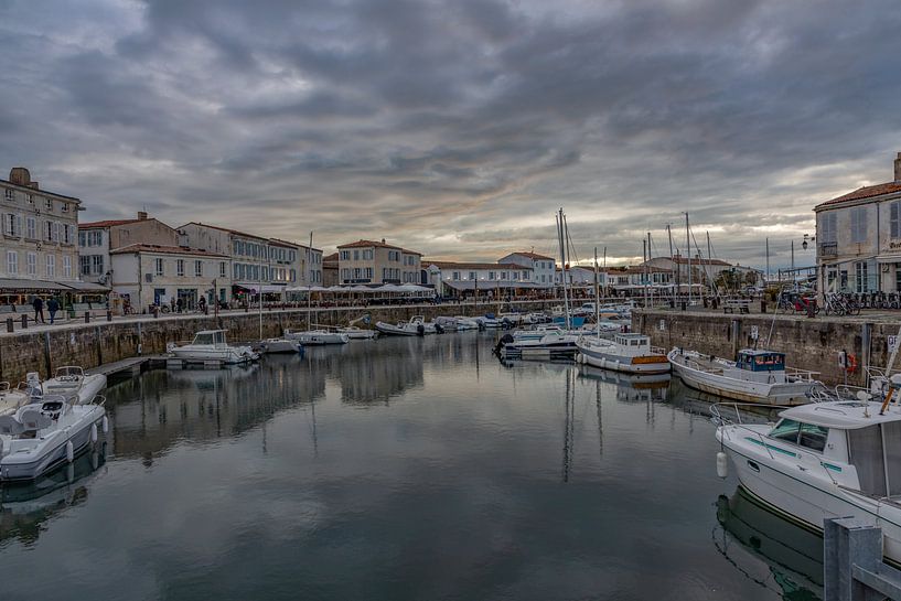 Silence before the storm in the port of Saint Martin de Ré, France by Maarten Hoek