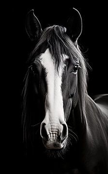 Portretfoto van een paard van Thilo Wagner