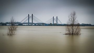Brücke über den Fluss Waal von Mark Bolijn