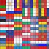 Les drapeaux  européens  céramique sur Frans Blok