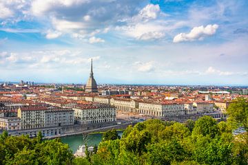 Blick auf Turin vom Monte dei Cappuccini mit der Mole Antonelliana von Stefano Orazzini