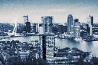 Cityscape van Rotterdam van Whale & Sons thumbnail
