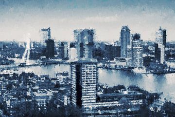 Cityscape van Rotterdam van Whale & Sons.