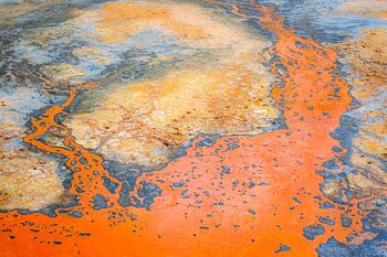 Orange stream of minerals