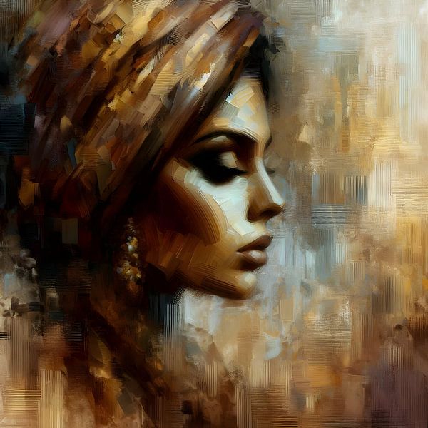 woman with traditional headdress by FoXo Art
