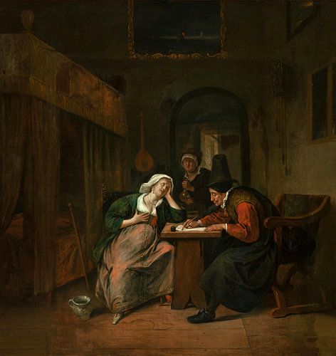 Arts en vrouwelijke patiënt, Jan Steen