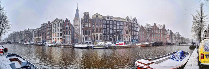 Amsterdam Winter Panorama 2019 Kloverniersburgwal Zuiderkerk van Hendrik-Jan Kornelis