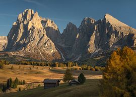 The imposing mountains in Dolomites by Anges van der Logt