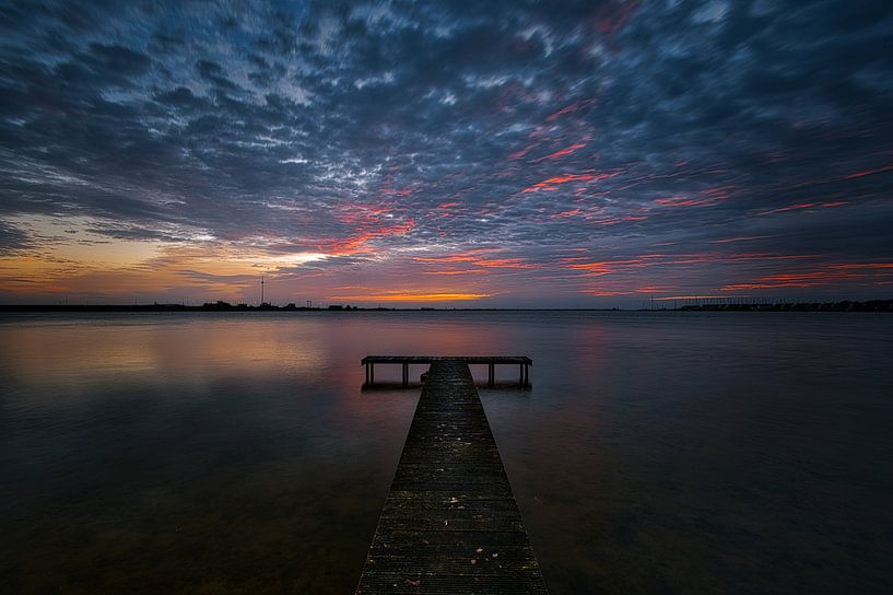 jetty in Den Oever at sunrise3 by peterheinspictures