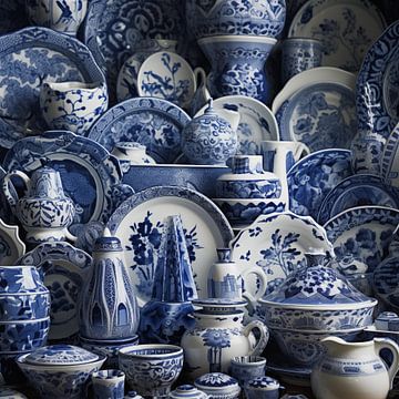 Delft blue porcelain by The Exclusive Painting