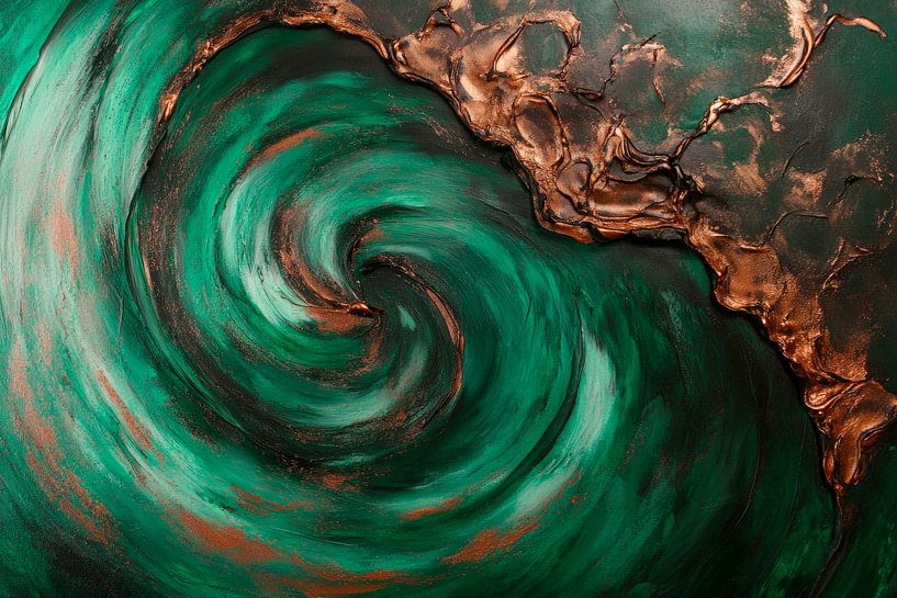 Dynamische Farben in swirlender Bewegung von Poster Art Shop