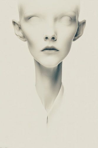 abstract fictief muur portret vrouw