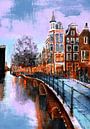 Amsterdam Lila Himmel von Atelier Paint-Ing Miniaturansicht