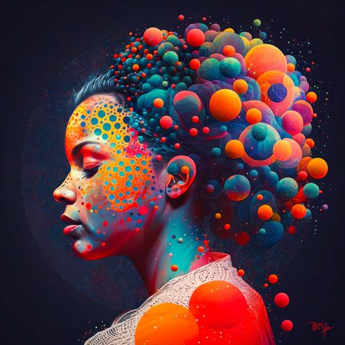 Dreaming woman spheres