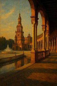 Sevillas goldene Gelassenheit - Plaza de España Abendreflexionen