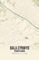 Vintage map of Bala Cynwyd (Pennsylvania), USA.