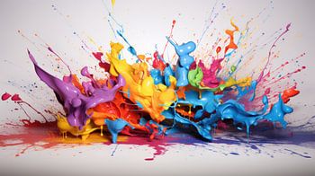 Pigment Play : The Artistic Beauty of Color Splashes&quot ;