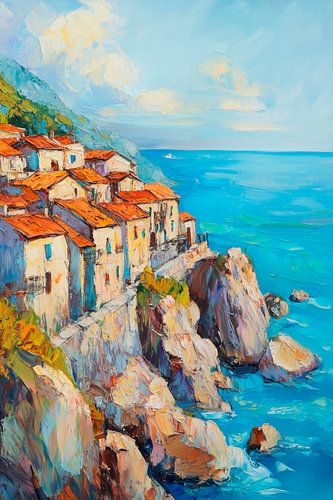 Coastal city blue