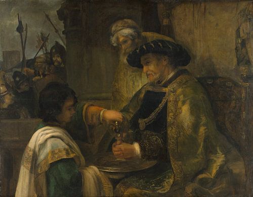 Pilatus zijn handen te wassen, de stijl van Rembrandt