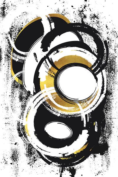 Abstract Painting No. 1 | gold by Melanie Viola