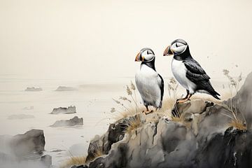 Puffin | Puffins by ARTEO Paintings