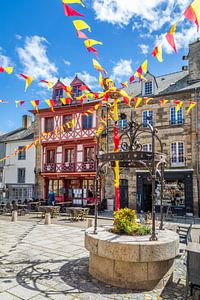 Historische Häuser in der Altstadt von Josselin, Bretagne