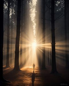 Sonnenaufgang im Wald