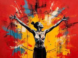 Abstrakte Tänzerin, Acryl von ColorWorldwide