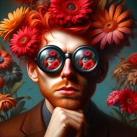 head full of flowers van Bernhard Karssies