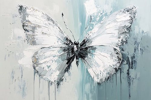 Abstracte vlinder in monochrome kleuren
