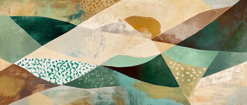 Harmonische Wellen in sanften Farben von Poster Art Shop