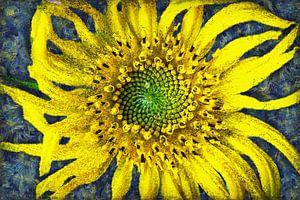 Sunflower (art, Van Gogh style) by Art by Jeronimo