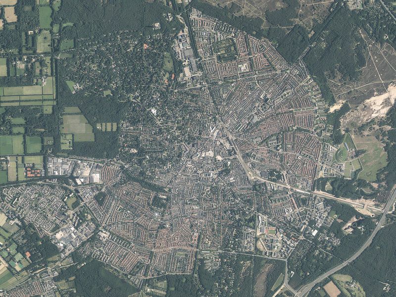Vue aérienne de Hilversum par Maps Are Art
